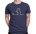 Simple style monster picture T-shirt -002