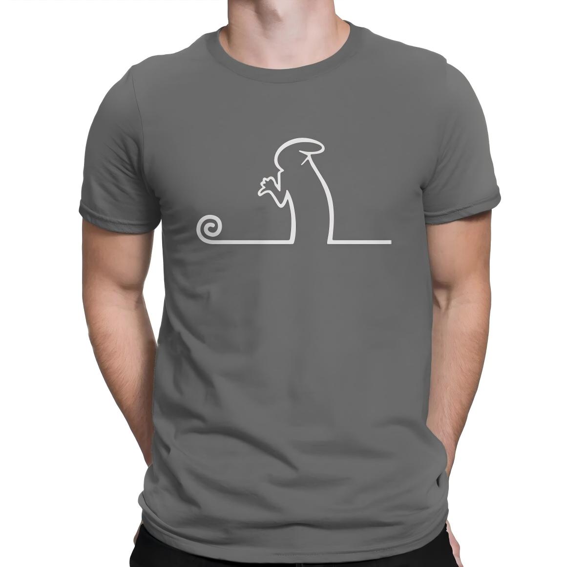 Simple style monster picture T-shirt -002